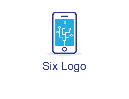 circuit on mobile screen logo