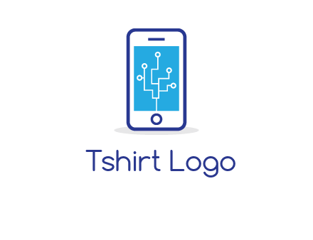 circuit on mobile screen logo