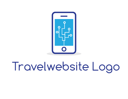 circuit on mobile screen logo