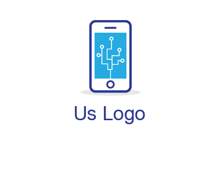 circuit on mobile screen logo