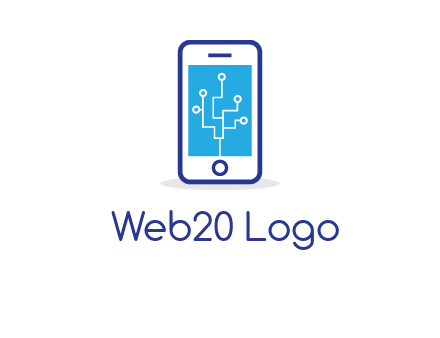 circuit on mobile screen logo