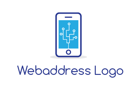 circuit on mobile screen logo