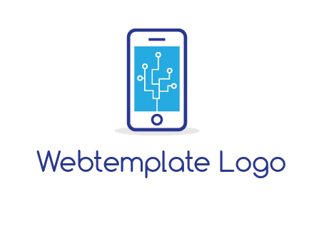 circuit on mobile screen logo