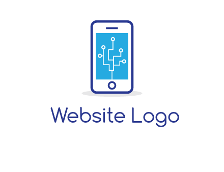 circuit on mobile screen logo