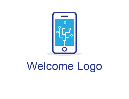 circuit on mobile screen logo