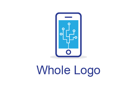 circuit on mobile screen logo