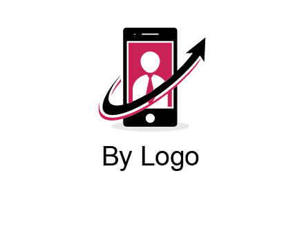 person in mobile icon