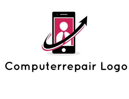 person in mobile icon