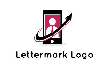 person in mobile icon