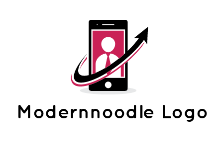 person in mobile icon