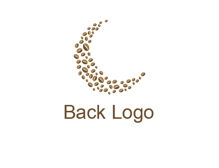 coffee beans forming crescent moon logo
