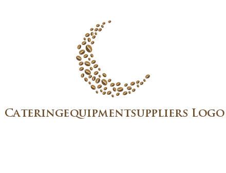 coffee beans forming crescent moon logo