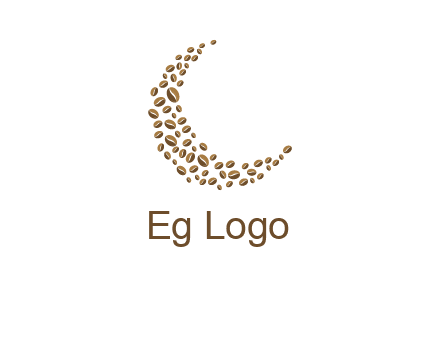 coffee beans forming crescent moon logo