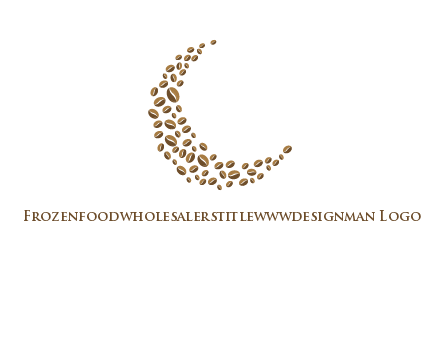 coffee beans forming crescent moon logo