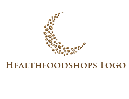 coffee beans forming crescent moon logo