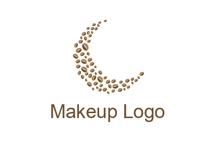coffee beans forming crescent moon logo