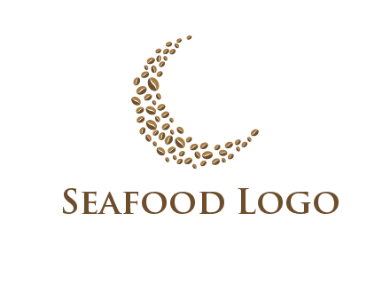 coffee beans forming crescent moon logo