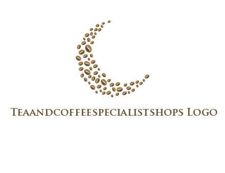 coffee beans forming crescent moon logo