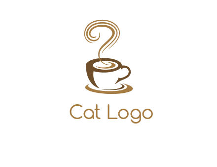 round steam on coffee cup logo