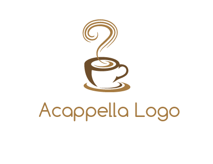 round steam on coffee cup logo