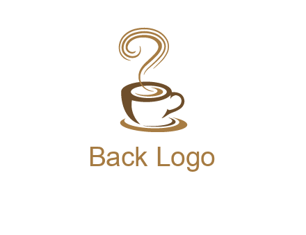 round steam on coffee cup logo