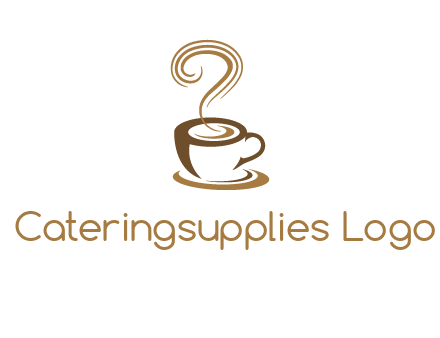 round steam on coffee cup logo