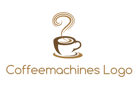 round steam on coffee cup logo