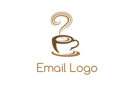 round steam on coffee cup logo