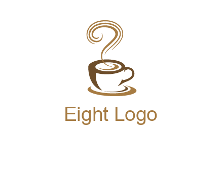round steam on coffee cup logo