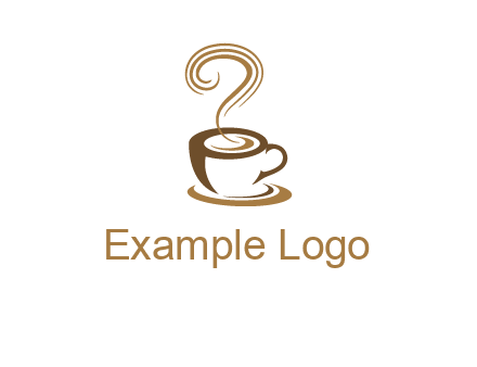 round steam on coffee cup logo