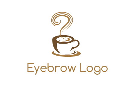 round steam on coffee cup logo