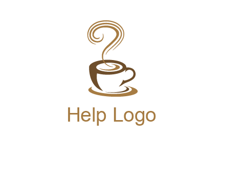round steam on coffee cup logo