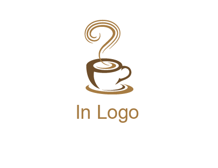 round steam on coffee cup logo