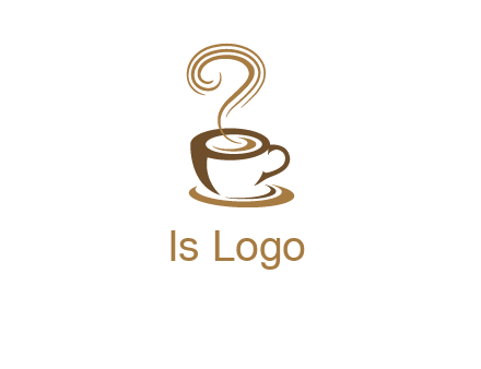 round steam on coffee cup logo