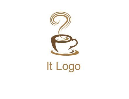 round steam on coffee cup logo