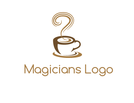 round steam on coffee cup logo