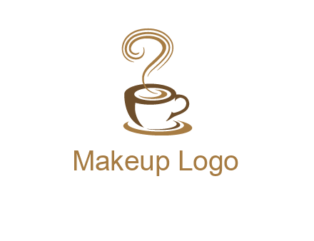 round steam on coffee cup logo