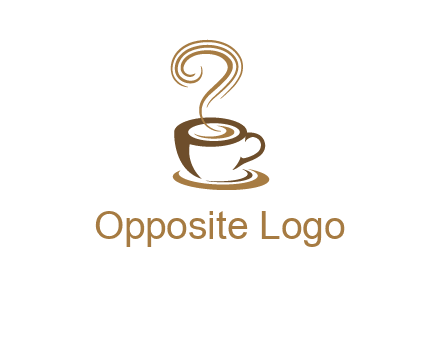 round steam on coffee cup logo