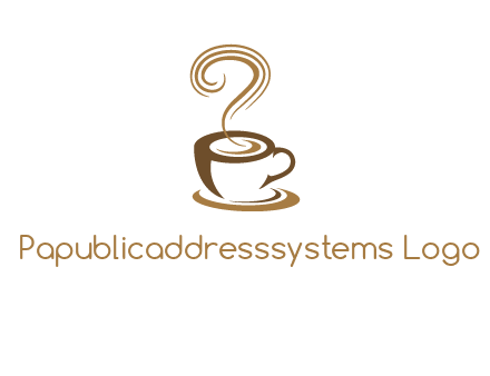 round steam on coffee cup logo