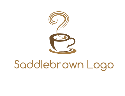 round steam on coffee cup logo