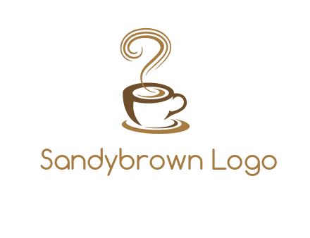 round steam on coffee cup logo