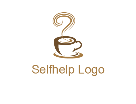 round steam on coffee cup logo
