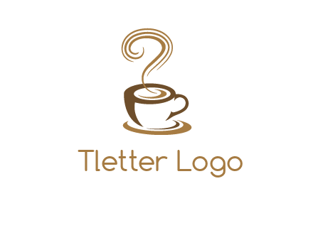 round steam on coffee cup logo