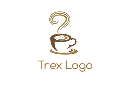 round steam on coffee cup logo