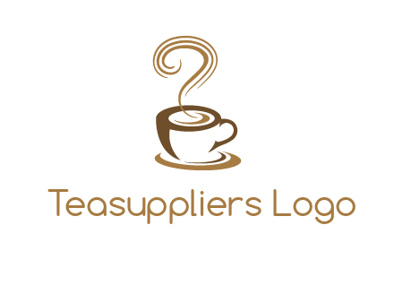 round steam on coffee cup logo