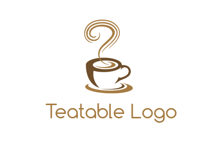 round steam on coffee cup logo