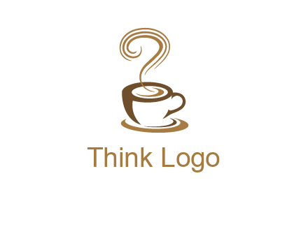 round steam on coffee cup logo