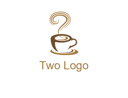 round steam on coffee cup logo