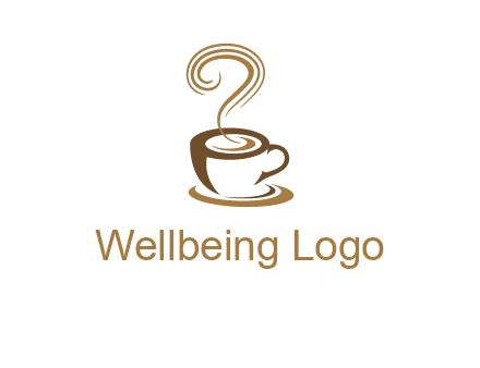 round steam on coffee cup logo