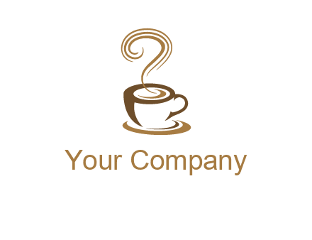 round steam on coffee cup logo